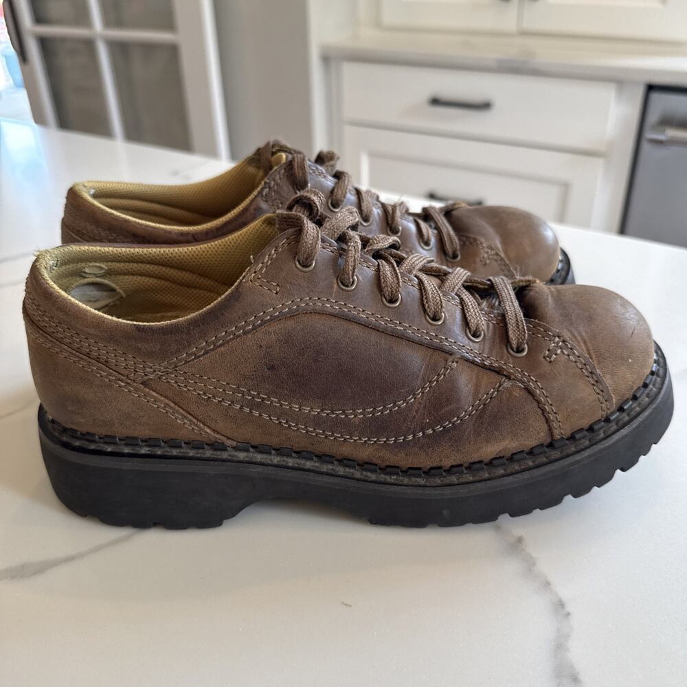 American Eagle Womens Sz 10 Y2K Chunky Sole Shoes Lace Up Oxford Brown